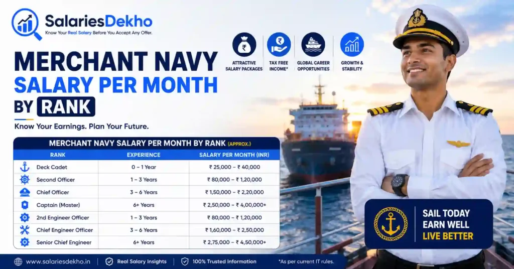 Merchant Navy Salary Per Month by Rank